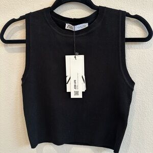 NWT - Zara Black Crop top